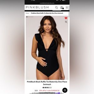 Pink Blush maternity Swim suit new with tags